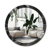SPIEGEL Rund Ø 100 cm mit Aufdruck - Grau, Glas (100/100/0.4cm) - Wallfluent