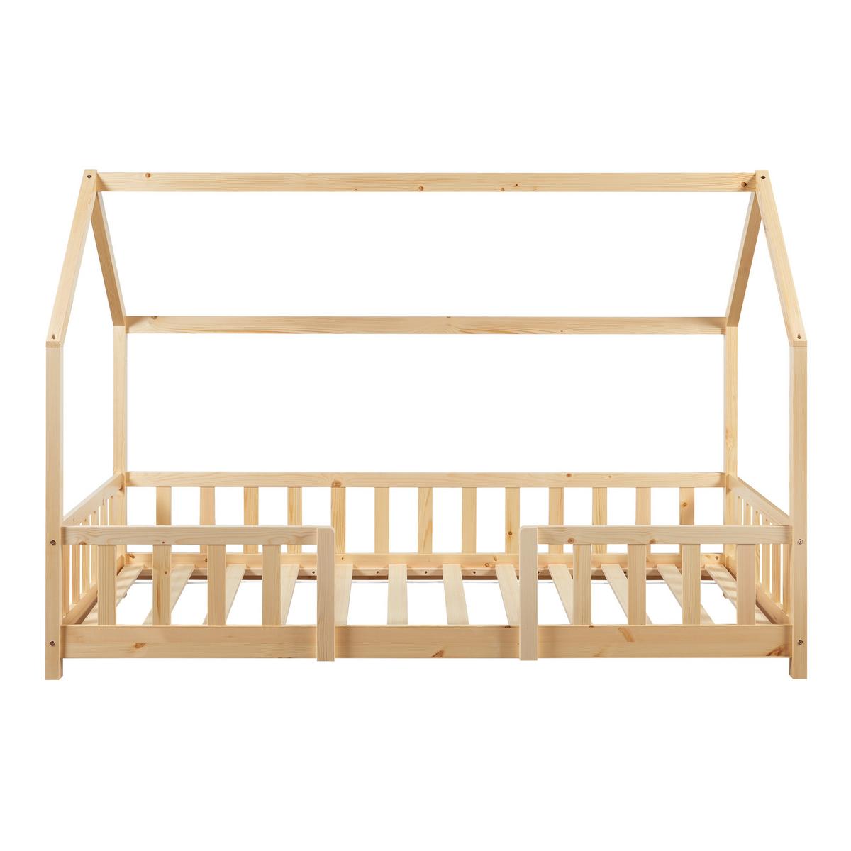 HAUSBETT Sisimiut - Naturfarben, Holz (90/200cm) - [en.casa]