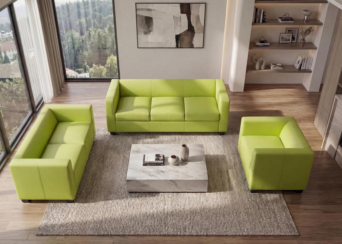 SOFAGARNITUR Hellgrün - Hellgrün, Textil (450/70/200cm) - MCW