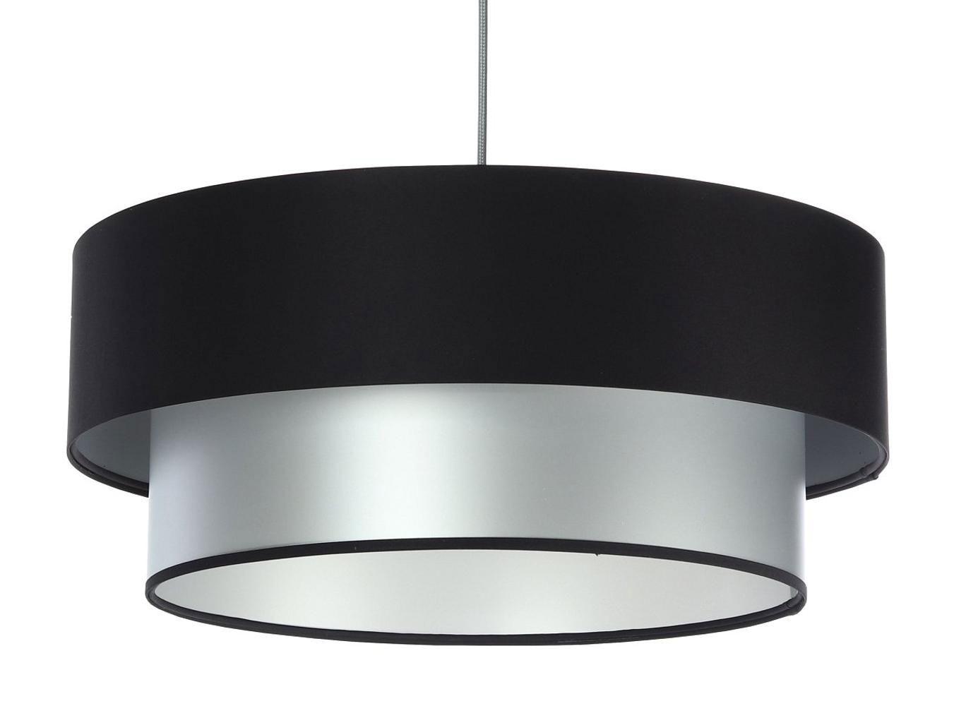 HÄNGELEUCHTE Schwarz 50/20 cm - Silberfarben/Schwarz, Kunststoff (50/1/20cm) - ONZENO
