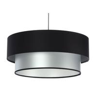 HÄNGELEUCHTE Schwarz 50/20 cm - Silberfarben/Schwarz, Kunststoff (50/1/20cm) - ONZENO