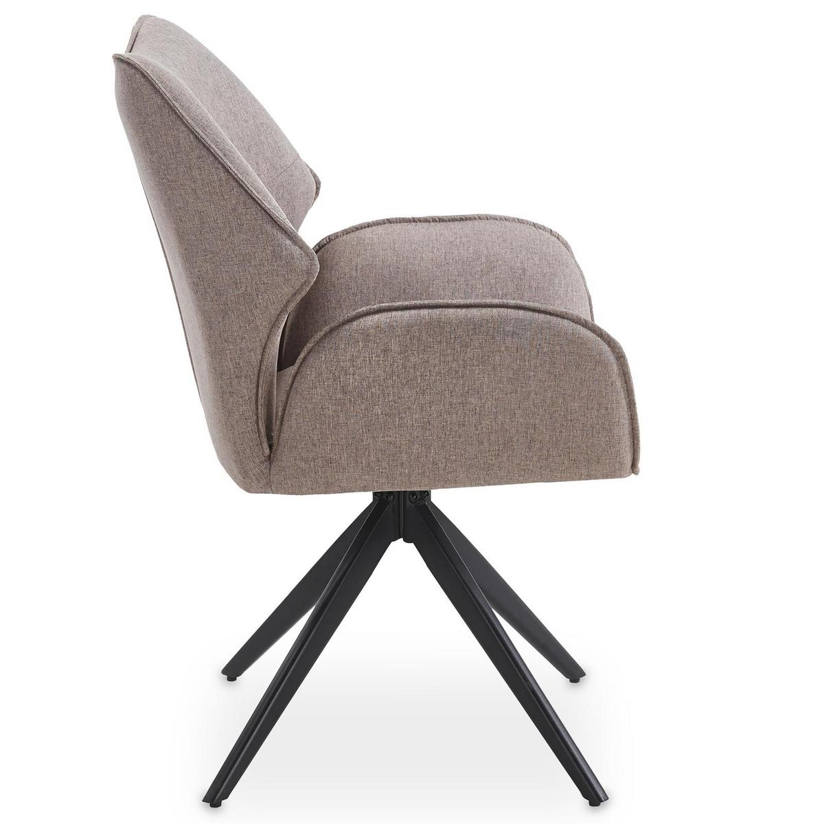 ESSZIMMERSTÜHLE TIMNA 2er-Set taupe - Taupe, Textil (56/88/59cm) - IDIMEX