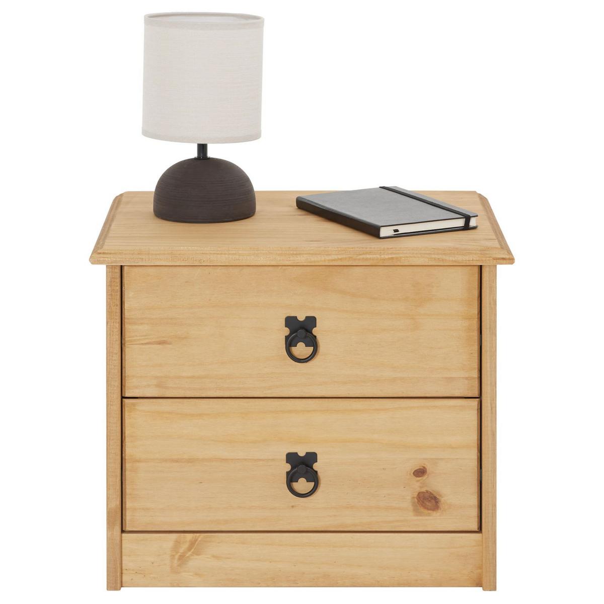 NACHTKOMMODE BARRIO - Naturfarben, Holz (48/41/37cm) - CARO-Möbel