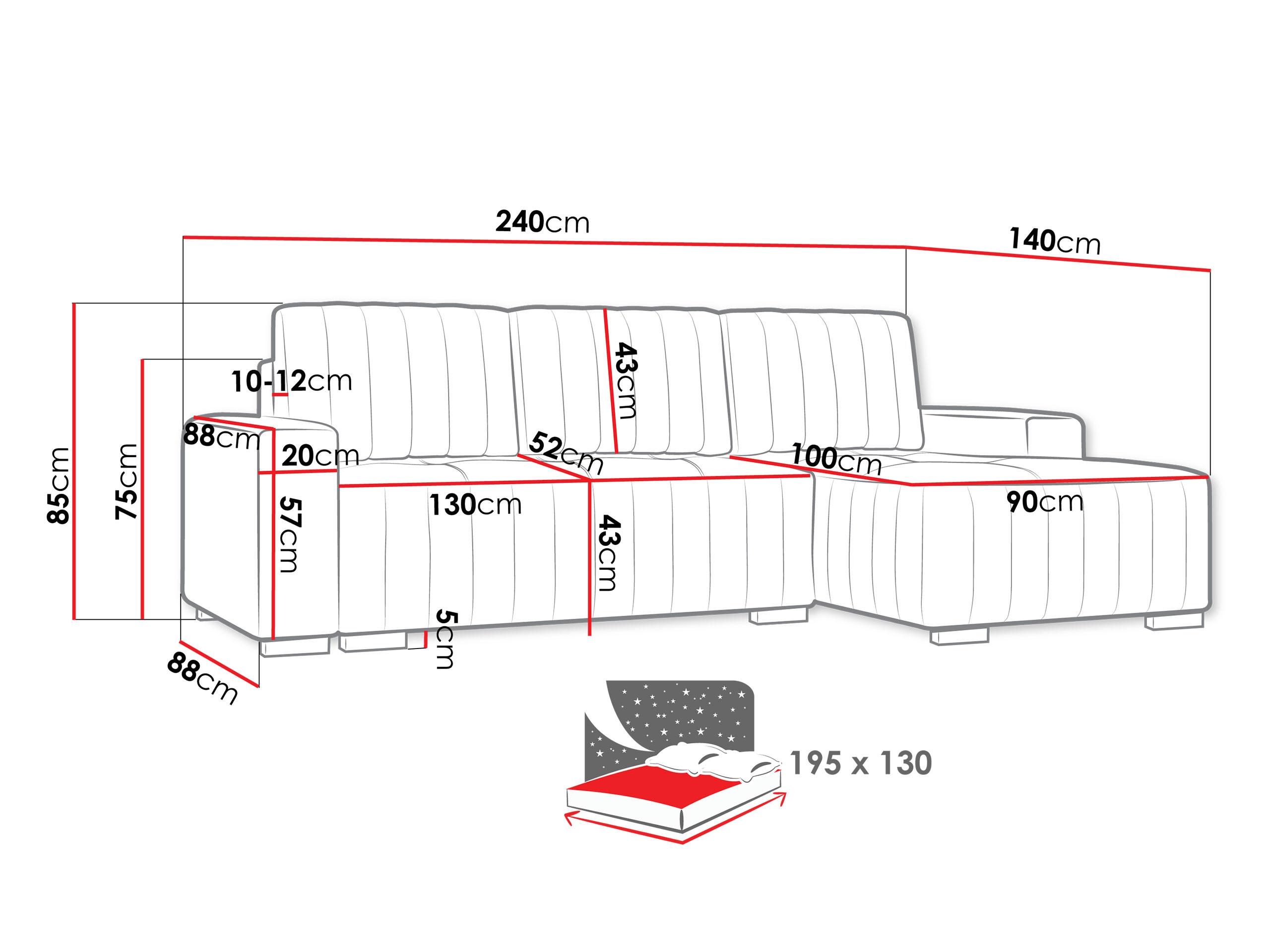 ECKSOFA Hugo, Seite: Links - Dunkelbraun/Braun, Holz/Textil (240/140cm)