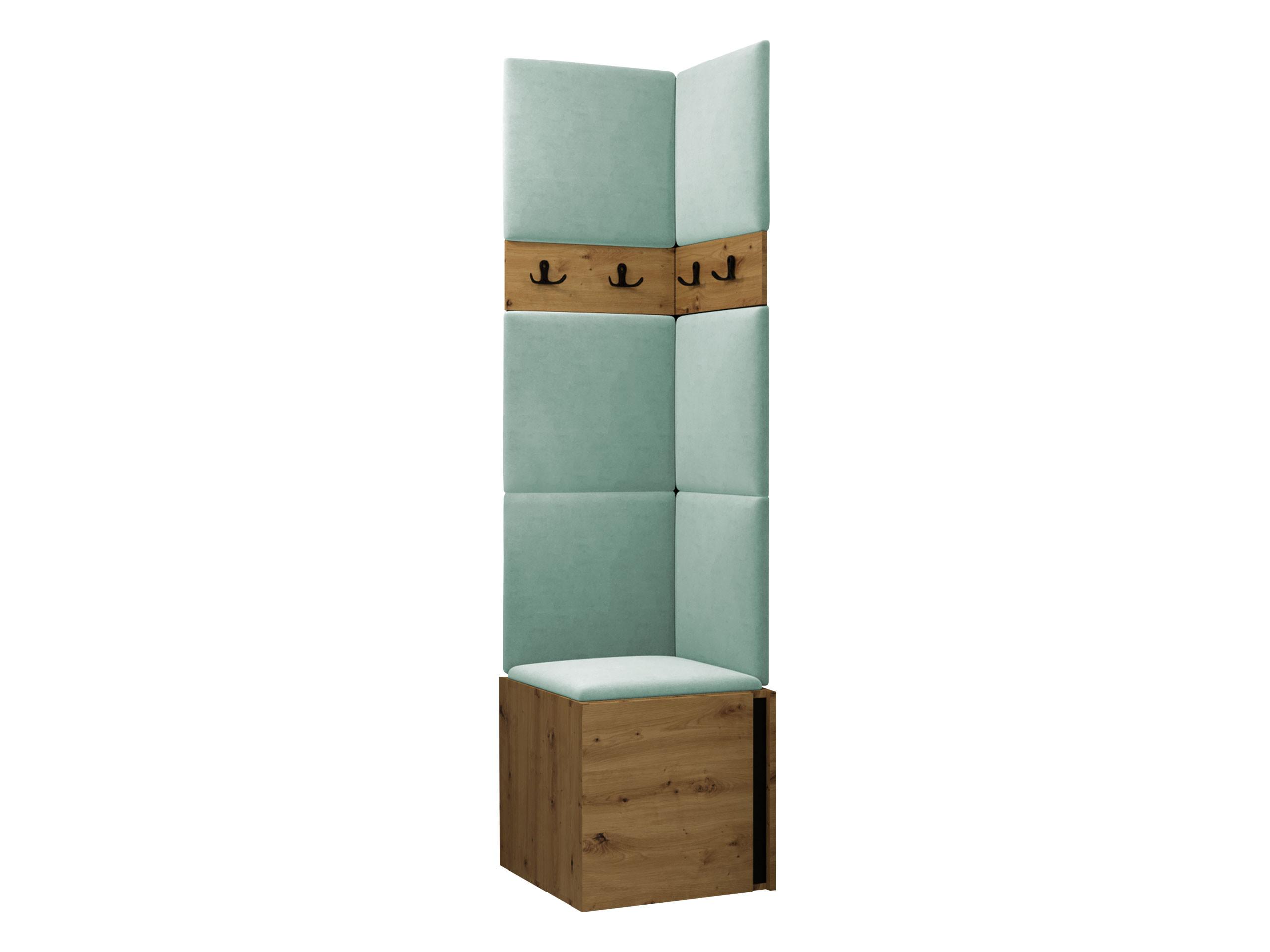 GARDEROBEN-SET Orion XXI - Eiche Artisan/Mintgrün, Holzwerkstoff/Kunststoff (42/186/46cm) - MIRJAN24