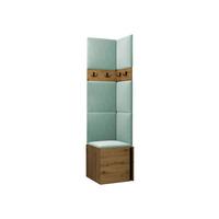 GARDEROBEN-SET Orion XXI - Eiche Artisan/Mintgrün, Holzwerkstoff/Kunststoff (42/186/46cm) - MIRJAN24