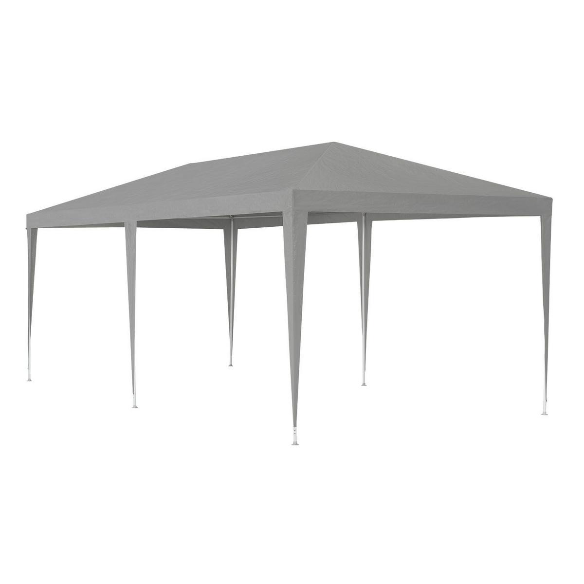 PARTYZELT Gartenzelt dunkelgrau 3x6 m - Grau, Metall (300/250/600cm) - Juskys