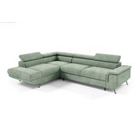 ECKSOFA Plato Mit Schlaffunktion - Grün, Holzwerkstoff/Textil (268/202cm) - Fun Möbel