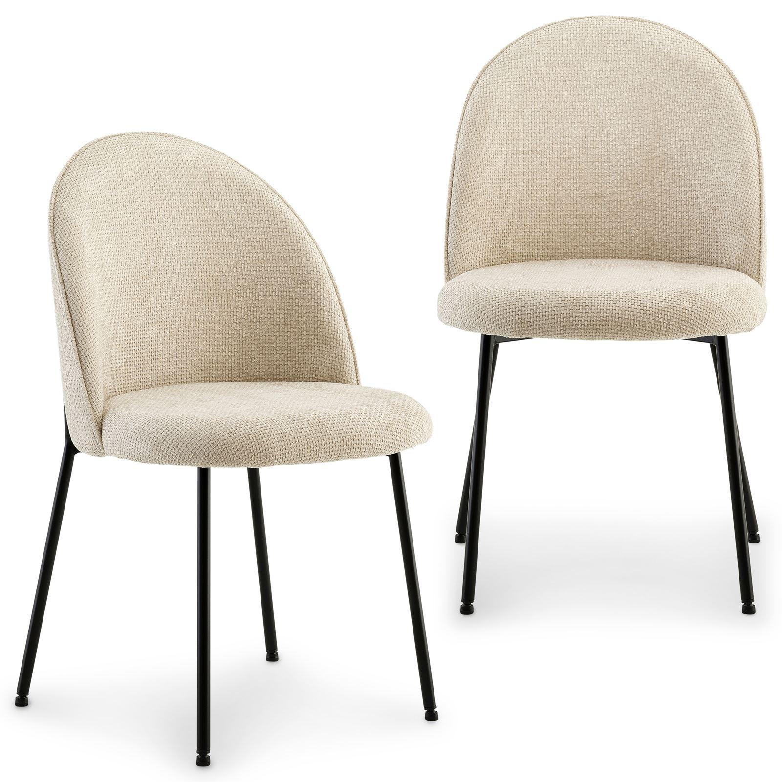 ESSZIMMERSTÜHLE CASSIE 2er-Set weiß - Weiß, Textil (48/83/53cm) - IDIMEX