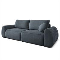 BETTSOFA ZEFEO Grau Kordstoff mit Schlaffunktion - Grau, Textil (264/96/106cm) - MASSENO
