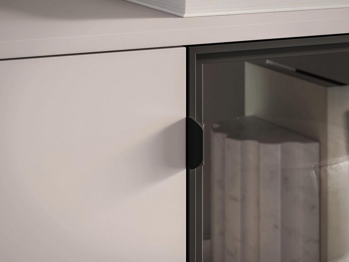 SIDEBOARD Barnee Kaschmir 160 cm - Taupe/Schwarz, Holzwerkstoff/Metall (160/86/40cm) - Selsey