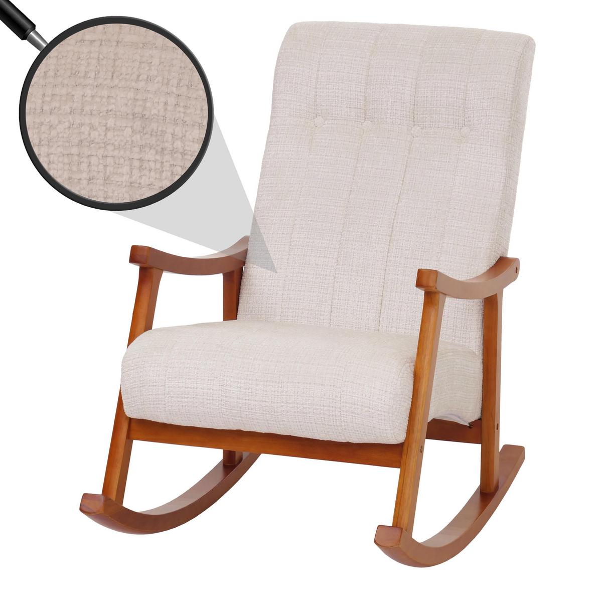 SCHAUKELSTUHL Cremeweiß - Creme/Weiß, Textil (64/97/85cm) - MCW