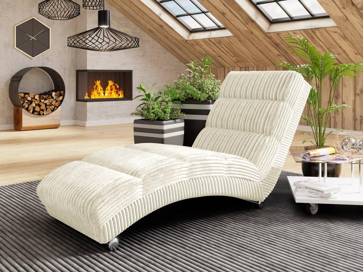 RELAXLIEGE Holiday Cord Bis - Chromfarben/Creme, Holz/Textil (62/84/180cm) - MIRJAN24