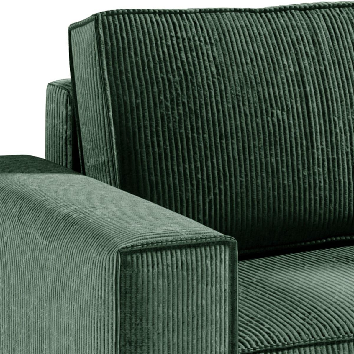 ECKSOFA Isaac 4 Sitzplätze Tannengrün - Grün, Holzwerkstoff (294/185cm) - Petits-meubles