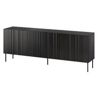SIDEBOARD Isla 200 4D - Schwarz, Holzwerkstoff/Metall (201/75/40cm) - MIRJAN24