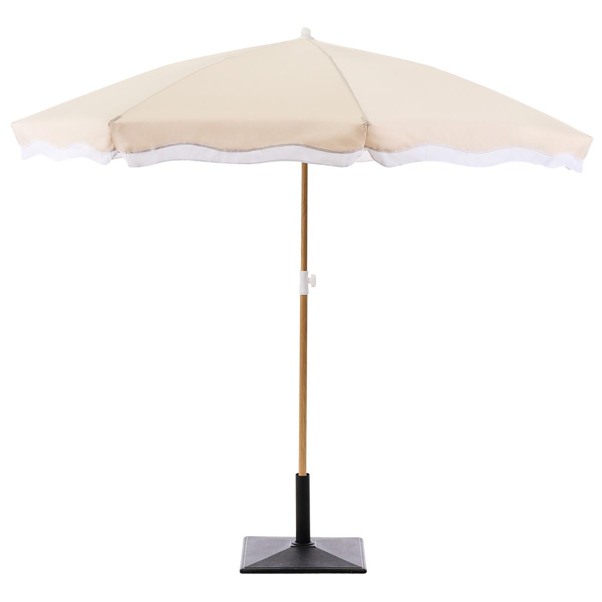 MARKTSCHIRM 232 cm Beige Sestriere - Hellbraun/Beige, Textil (232/232cm) - Beliani