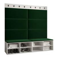 GARDEROBEN-SET 168/184/42 - Waldgrün/Schwarz, Holz/Kunststoff (168/184/42cm) - MÖBEL KRYSPOL