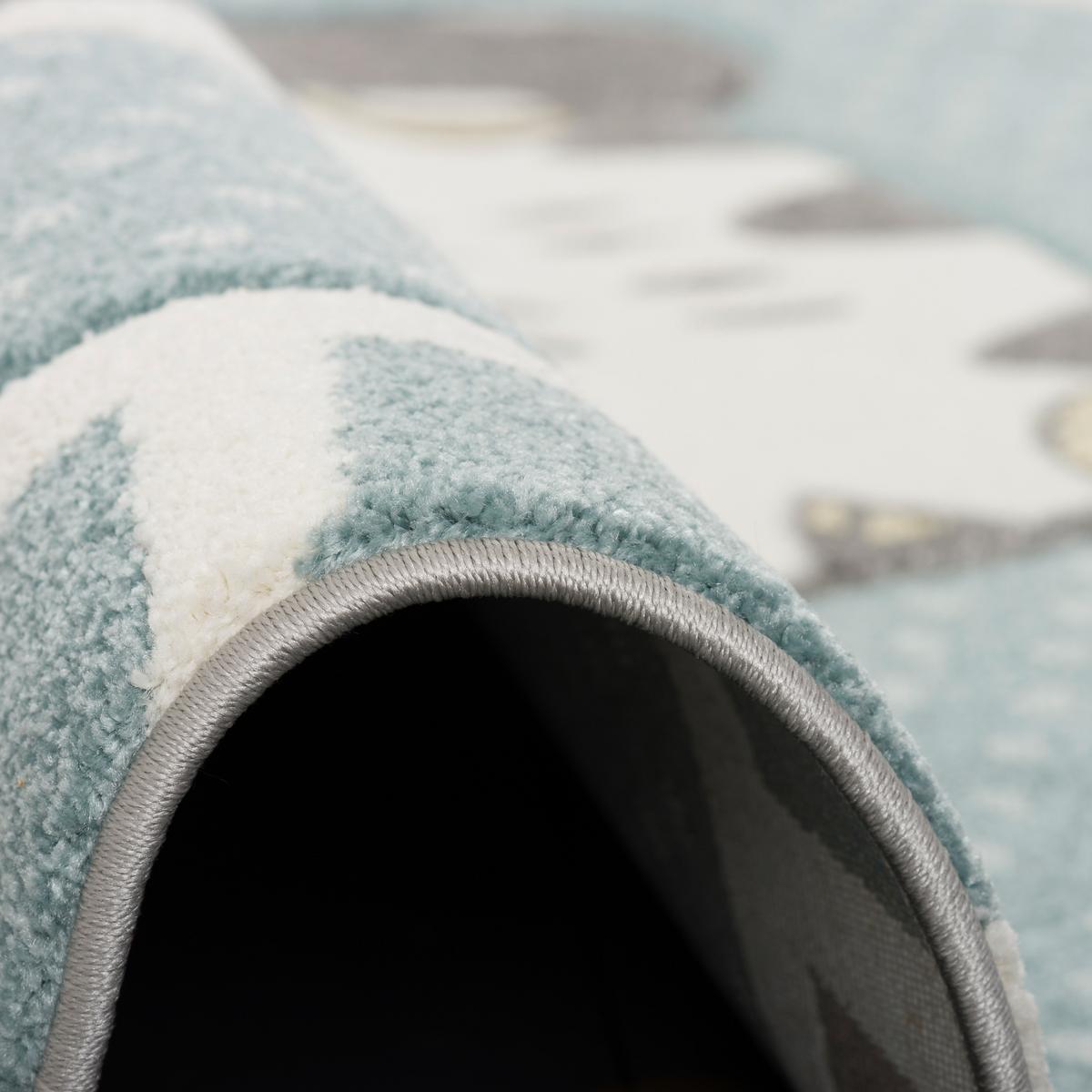 KINDER TEPPICH MAUI KIDS HUND RUND - Blau, Textil (200/200cm) - Pergamon