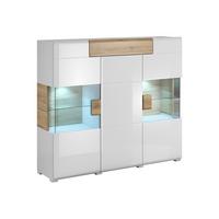SIDEBOARD Jules Weiß und Holz - Weiß, Holzwerkstoff (147/131/39cm) - Petits-meubles
