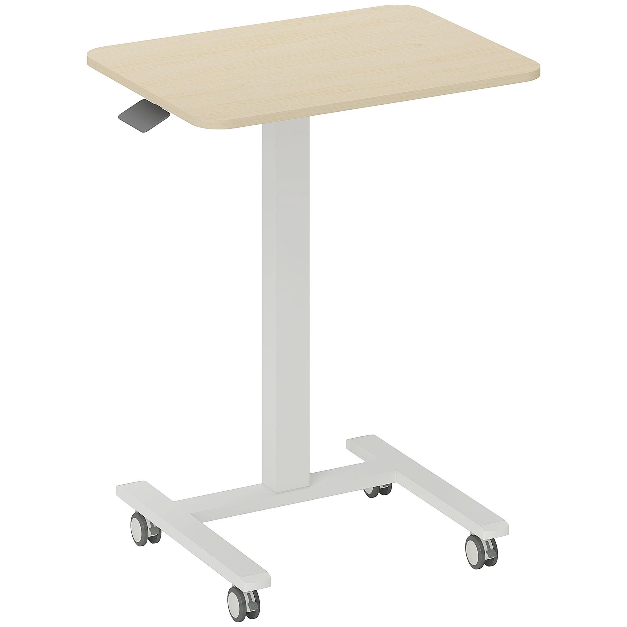 LAPTOPTISCH Spanplatte Stahl Rustikal-Braun - Braun/Weiß, Holzwerkstoff (65/48/108cm) - Vinsetto