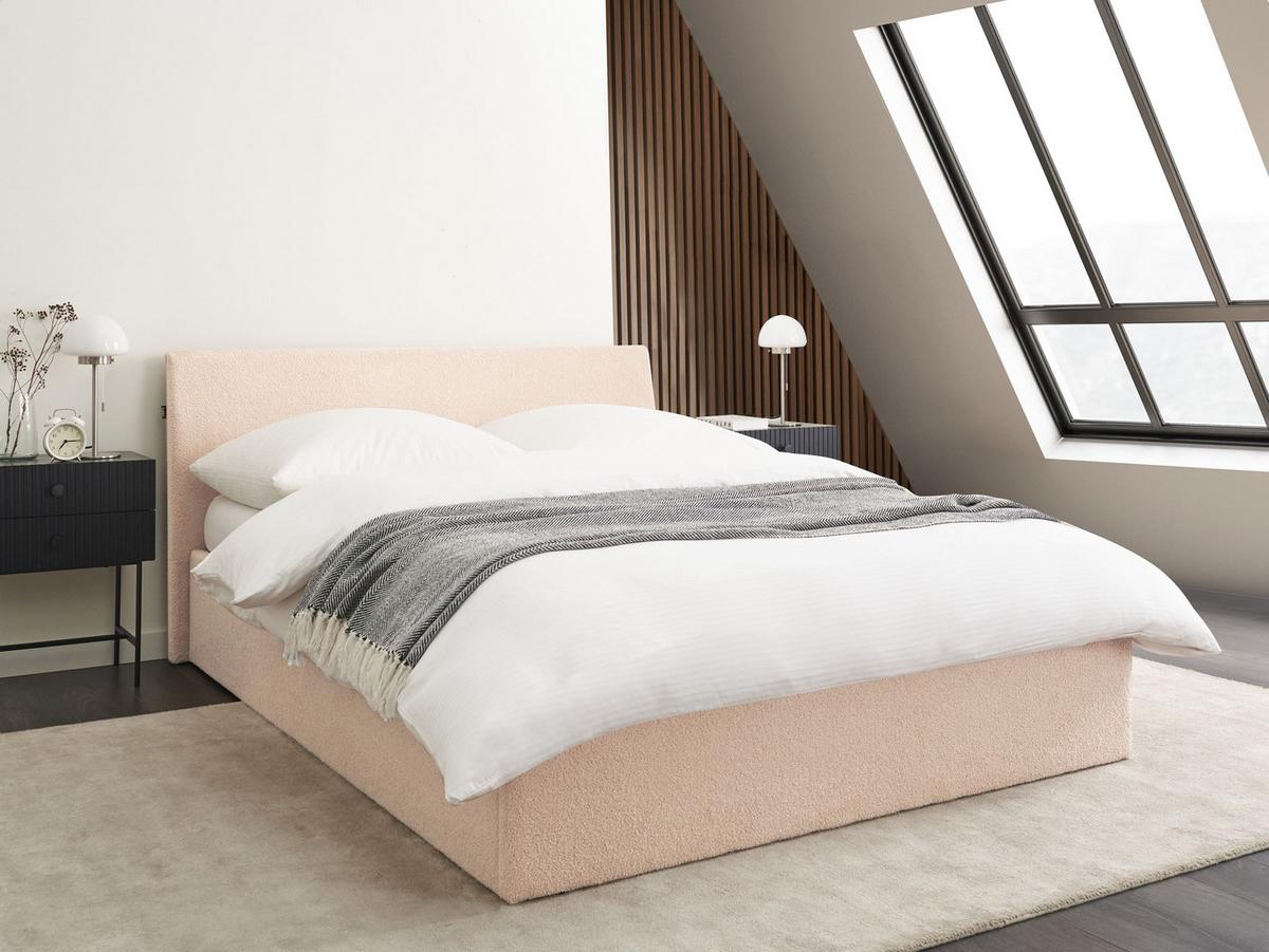 POLSTERBETT 140x200 cm Beige Orbey - Beige, Textil (140/200cm) - Beliani