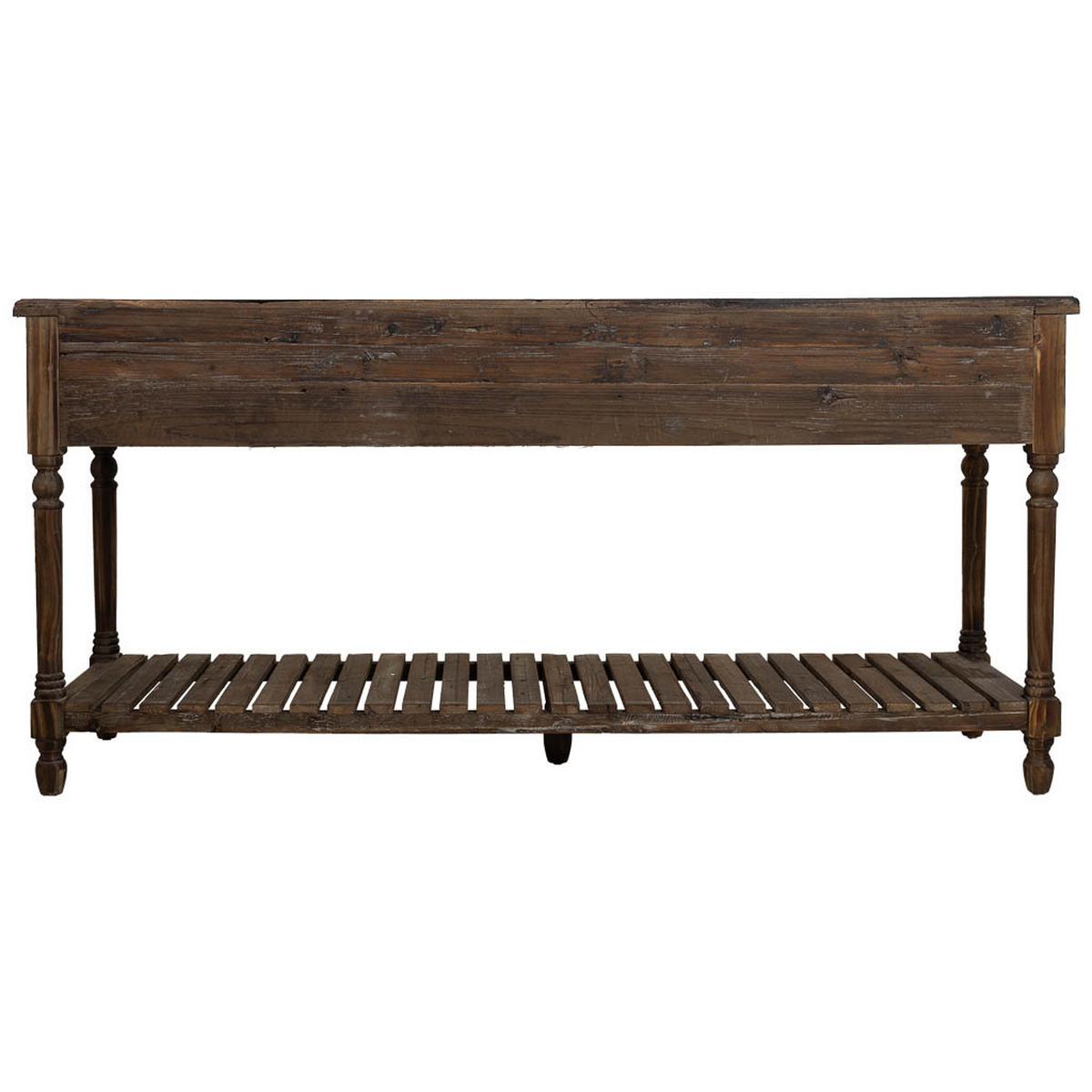FLURTISCH aus gealtertem Holz 185x50x87 - Braun, Holz (50/184.5/86.8cm) - Wanderlust