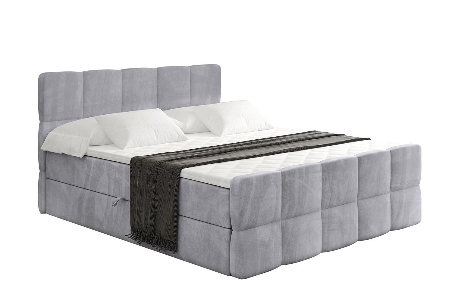 BOXBETT mit Matratze und Lattenrost - LIRO-Z - 140x200 - Grau Monolith - Grau, Holzwerkstoff (140/200cm) - ALTDECOR