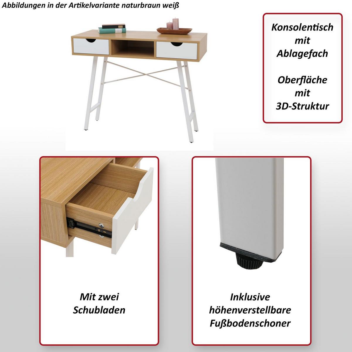 KONSOLENTISCH Braun - Braun, Holz (40/100/80cm) - MCW
