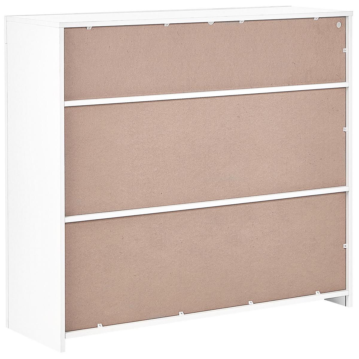 SCHRANK Weiß Covina - Weiß, Holzwerkstoff (108/97/35cm) - Beliani