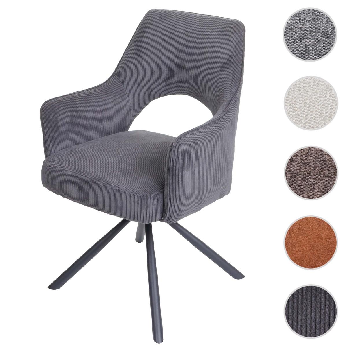 ESSZIMMERSTUHL K3 Braun, Grau - Dunkelgrau/Braun, Textil (57/89/52cm) - MCW
