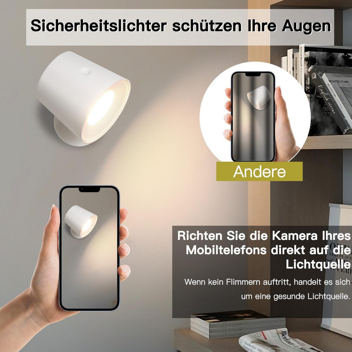 LED WANDLEUCHTE Emma - Weiß, Kunststoff (9/8/11cm) - Nettlife