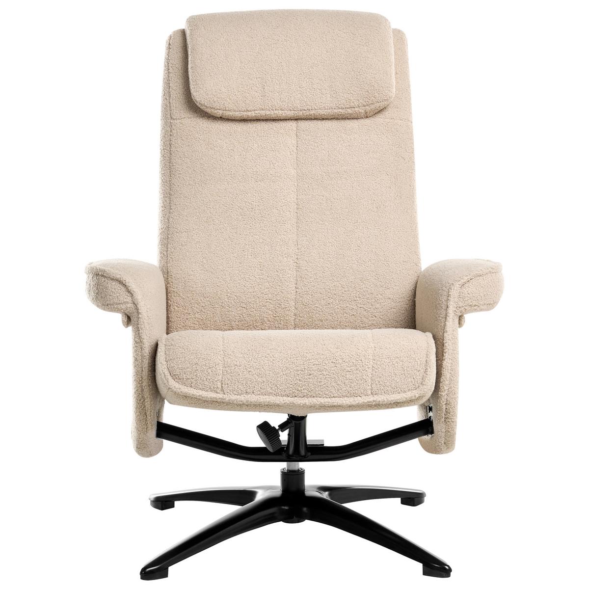 FERNSEHSESSEL Beige Geras - Beige/Schwarz, Textil (81/86/89cm) - Beliani