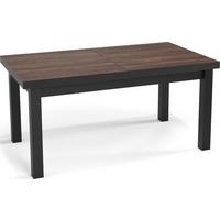 ESSTISCH Gemini rechteckig ausziehbar, Wotan Eiche 120-160/80/78 cm - Kastanienfarben/Schwarz, Holz/Holzwerkstoff (80/160/78cm) - WFL GROUP
