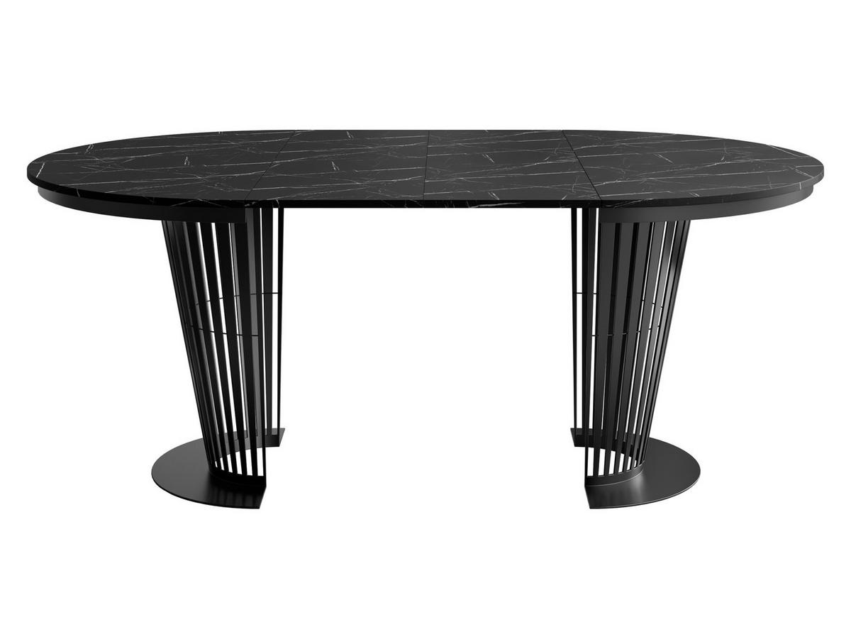 ESSTISCH Elantra 120 - Schwarz, Holzwerkstoff/Metall (120/120/76cm) - MIRJAN24
