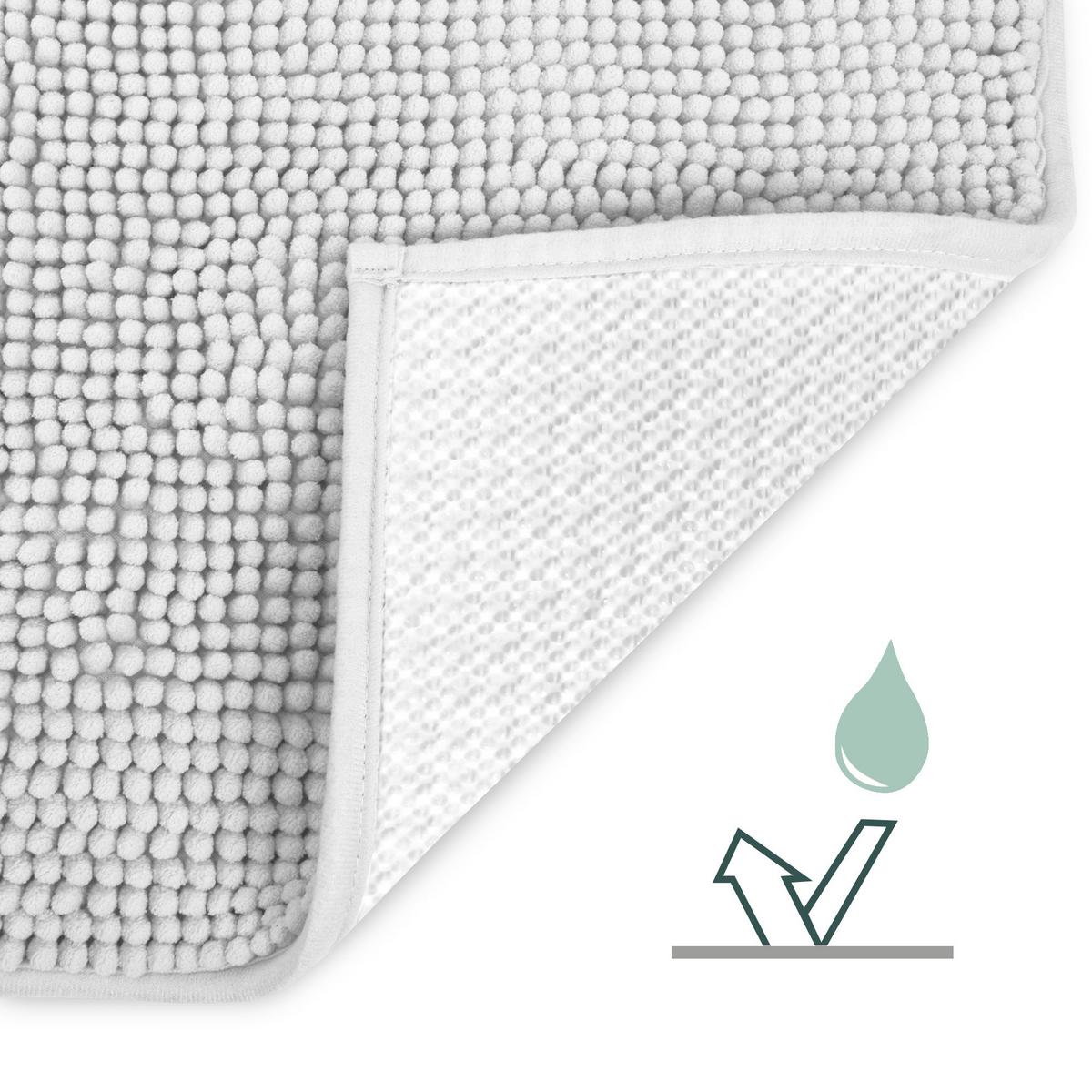VORLEGER MATTE BeauMare WR 50/50 cm Weiß - Weiß, Textil (50/50cm) - Beautissu 