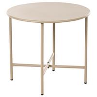 BISTROTISCH 50/50 cm Metall Beige Ovaro - Beige, Metall (50/50/45cm) - Beliani