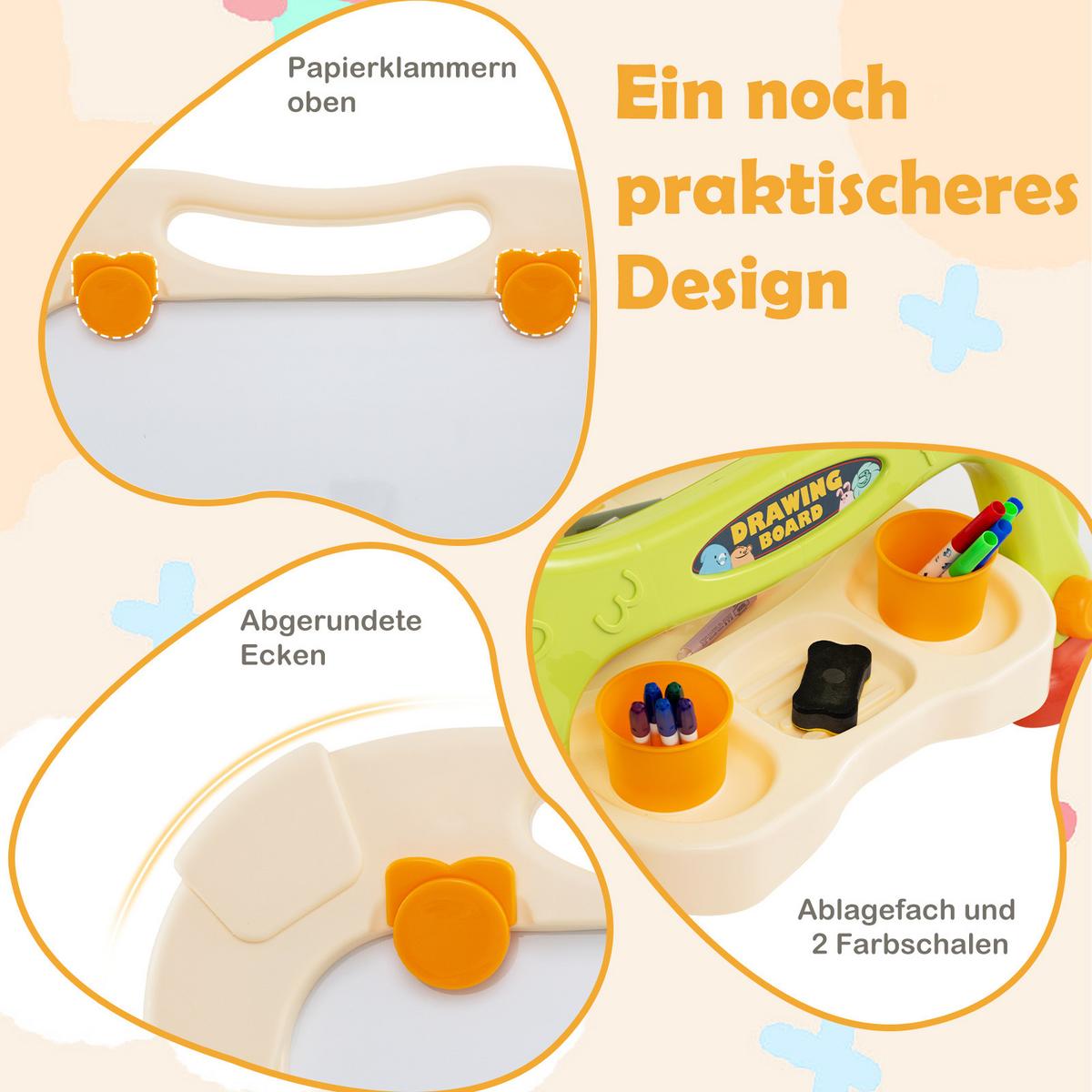 KINDERTAFEL Mehrfarbig - Rot/Multicolor, Kunststoff (61/109/48cm) - COSTWAY