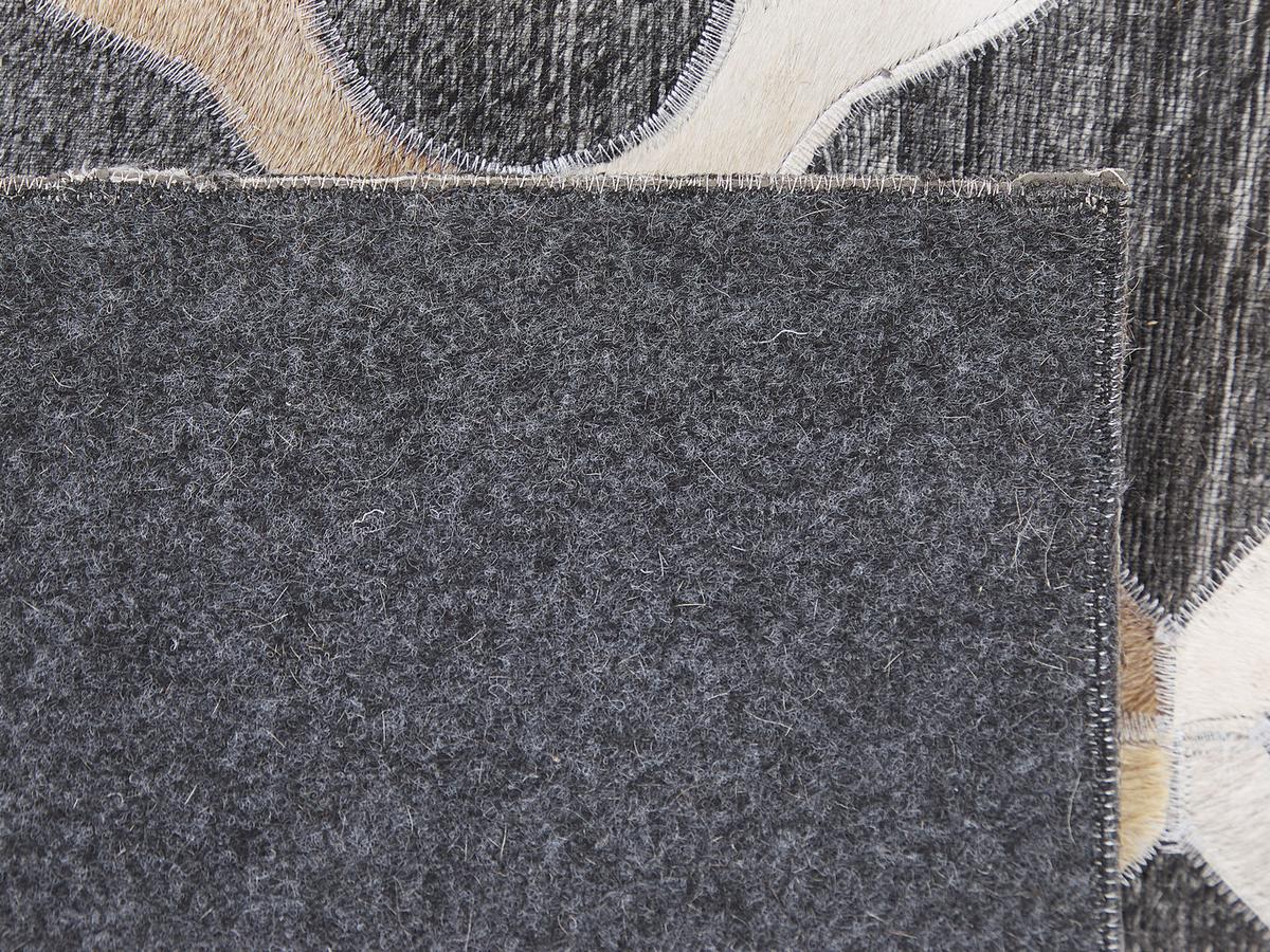 PATCHWORK-TEPPICH Rolunay 230/160 cm - Grau, Fell (160/230cm) - Beliani
