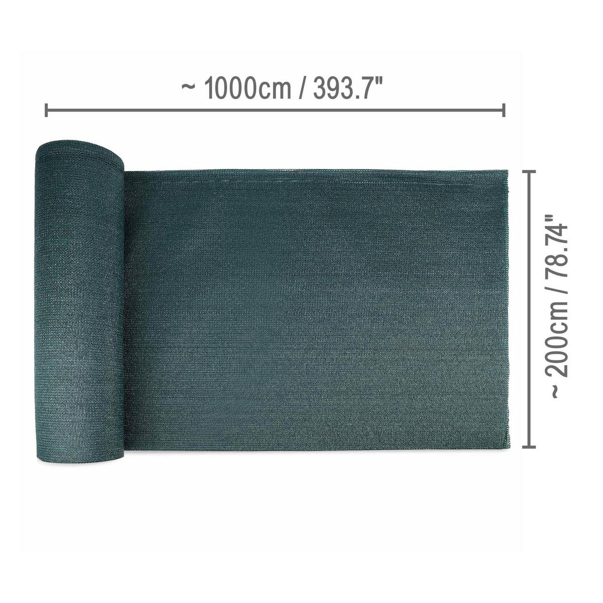 SICHTSCHUTZZAUN SolVision SG80 200/1000 cm Grün - Grün, Kunststoff (1000/200cm) - Sol Royal