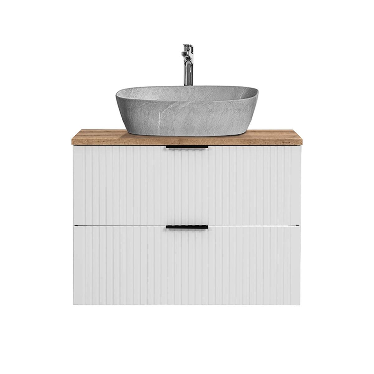 WASCHTISCH 80.6cm Adriel Weiß - Weiß, Holzwerkstoff (80.6/59/46cm) - Petits-meubles