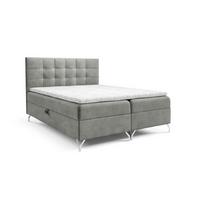 BOXBETT Candela - Grau, Holzwerkstoff/Textil (180/200cm) - Fun Möbel