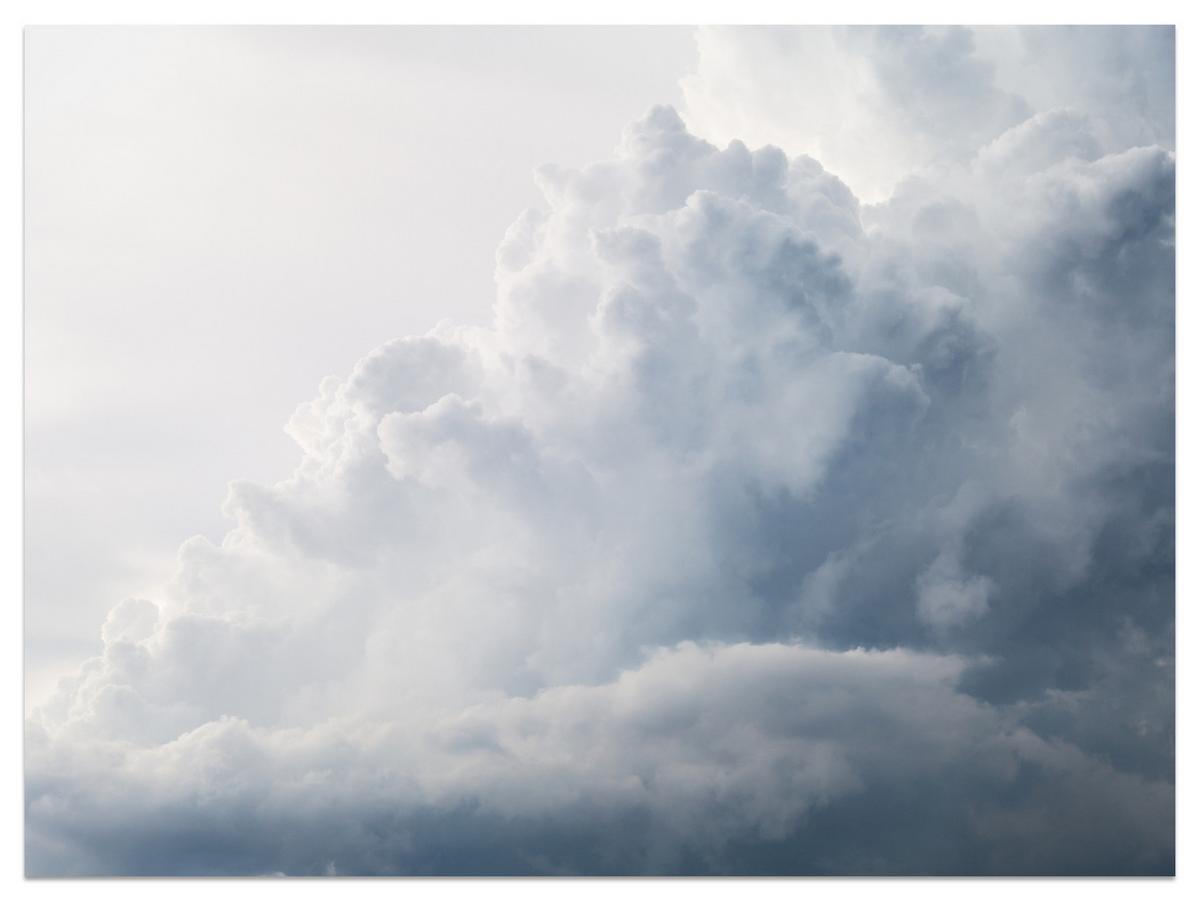 FOTOTAPETE für Schlafzimmer Regenschwül Himmel Wolken Sturm 400x280 - Weiß, Papier (400/280cm) - Muralo