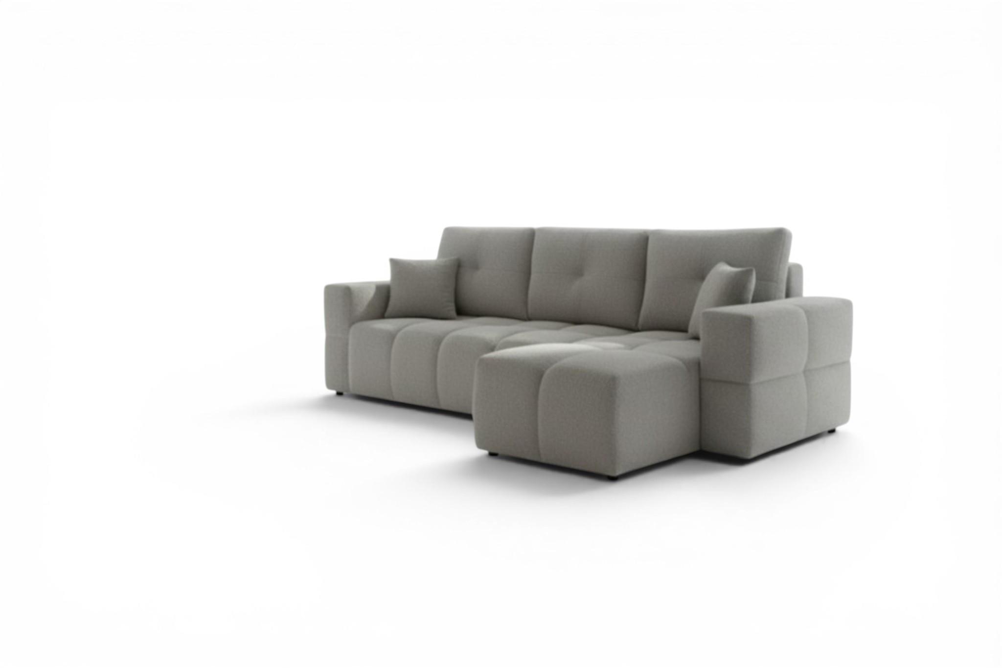 ECKSOFA Denise Mit Schlaffunktion - Grau, Holzwerkstoff/Textil (148/250cm) - Fun Möbel