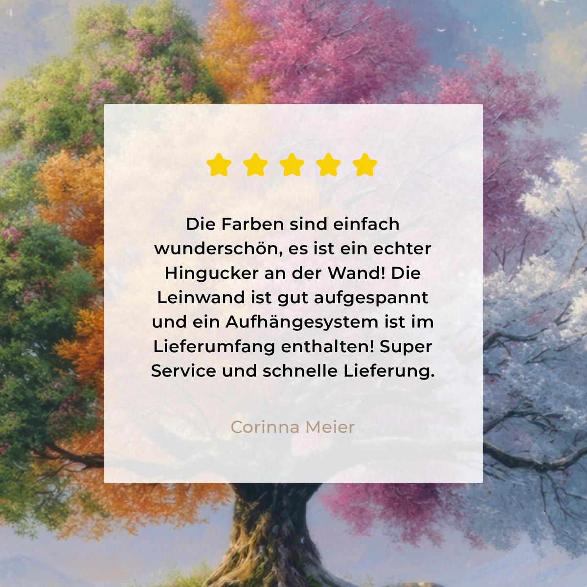 LEINWANDBILD Baum - Jahreszeiten - Winter - Landschaft Wandbilder 80x60 cm - Multicolor, Textil (80/60cm) - MuchoWow