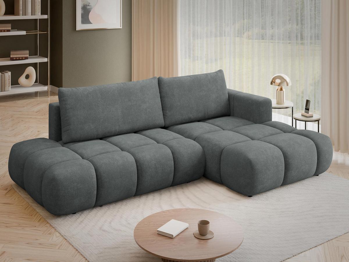 ECKSOFA Soffi, Seite: Rechts - Graphitfarben/Schwarz, Holz/Kunststoff (283/166cm) - MIRJAN24