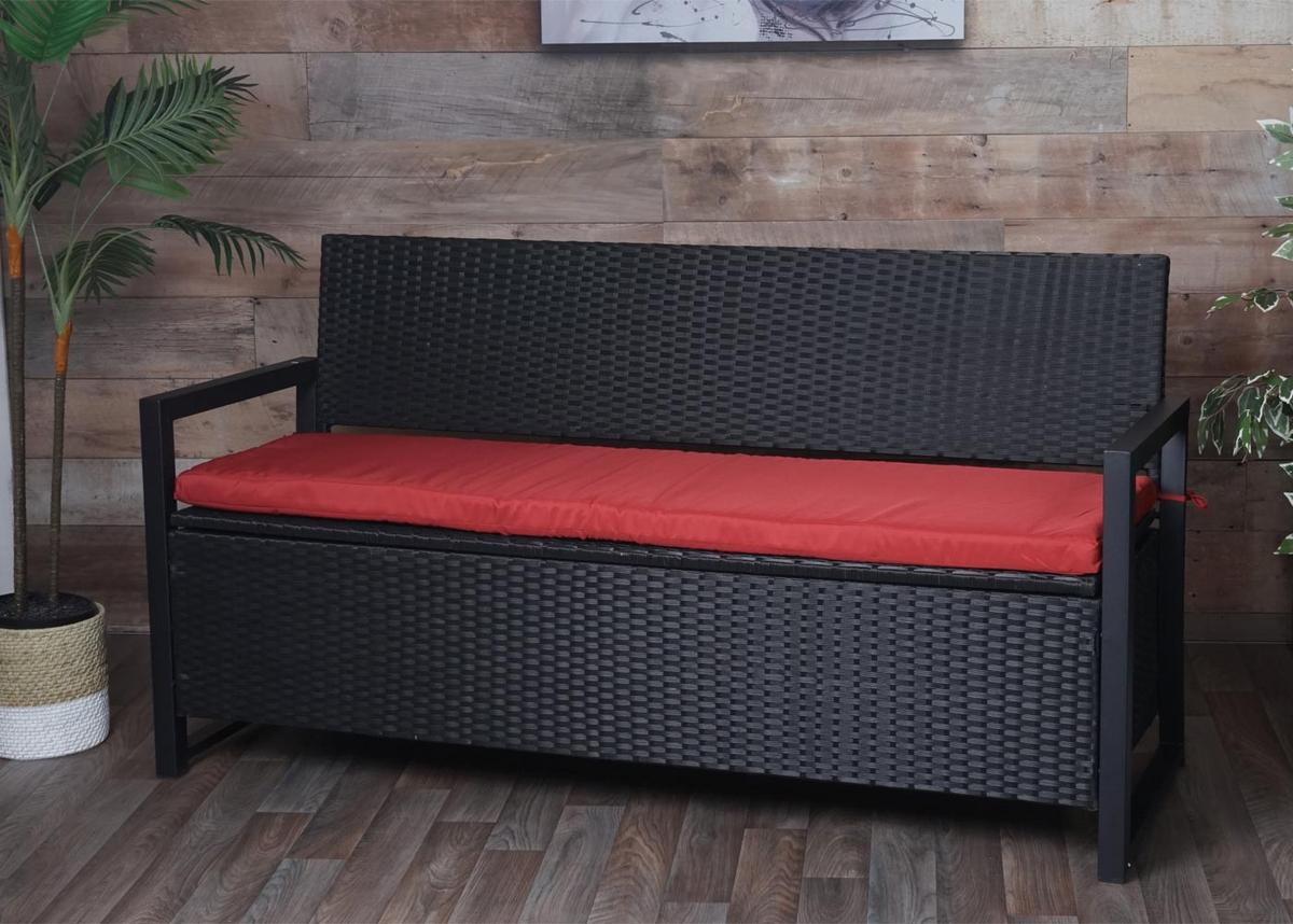SITZBANK Anthrazit, Bordeaux - Bordeaux/Anthrazit, Kunststoff (164/87/57cm) - MCW