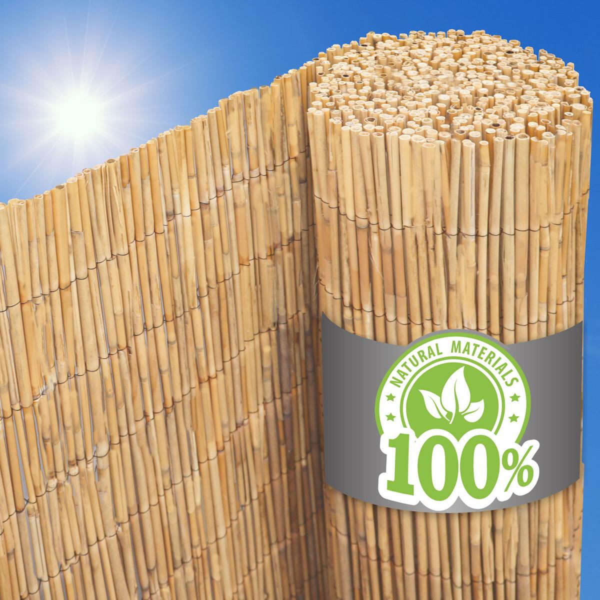 BALKON-SICHTSCHUTZ Schilf, 100/500 cm, braun - Braun, Naturmaterialen (500/100cm) - urfence