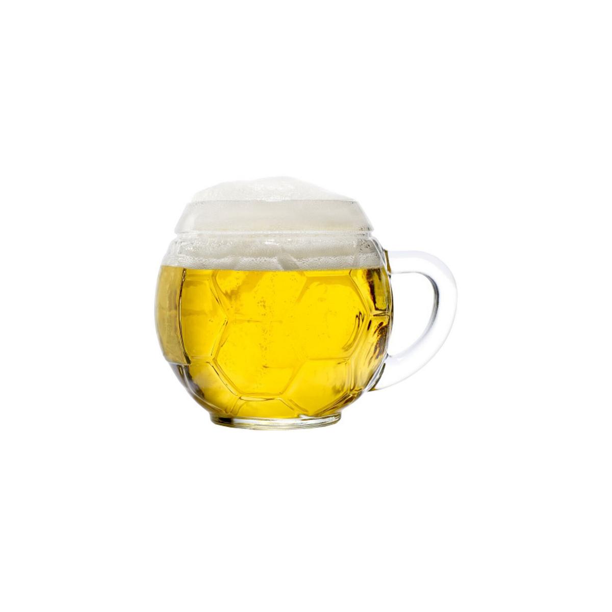 BIERKRÜGE Fußball transparent 400 ml 6er Set - Transparent, Glas (0.4L) - Stölzle Lausitz