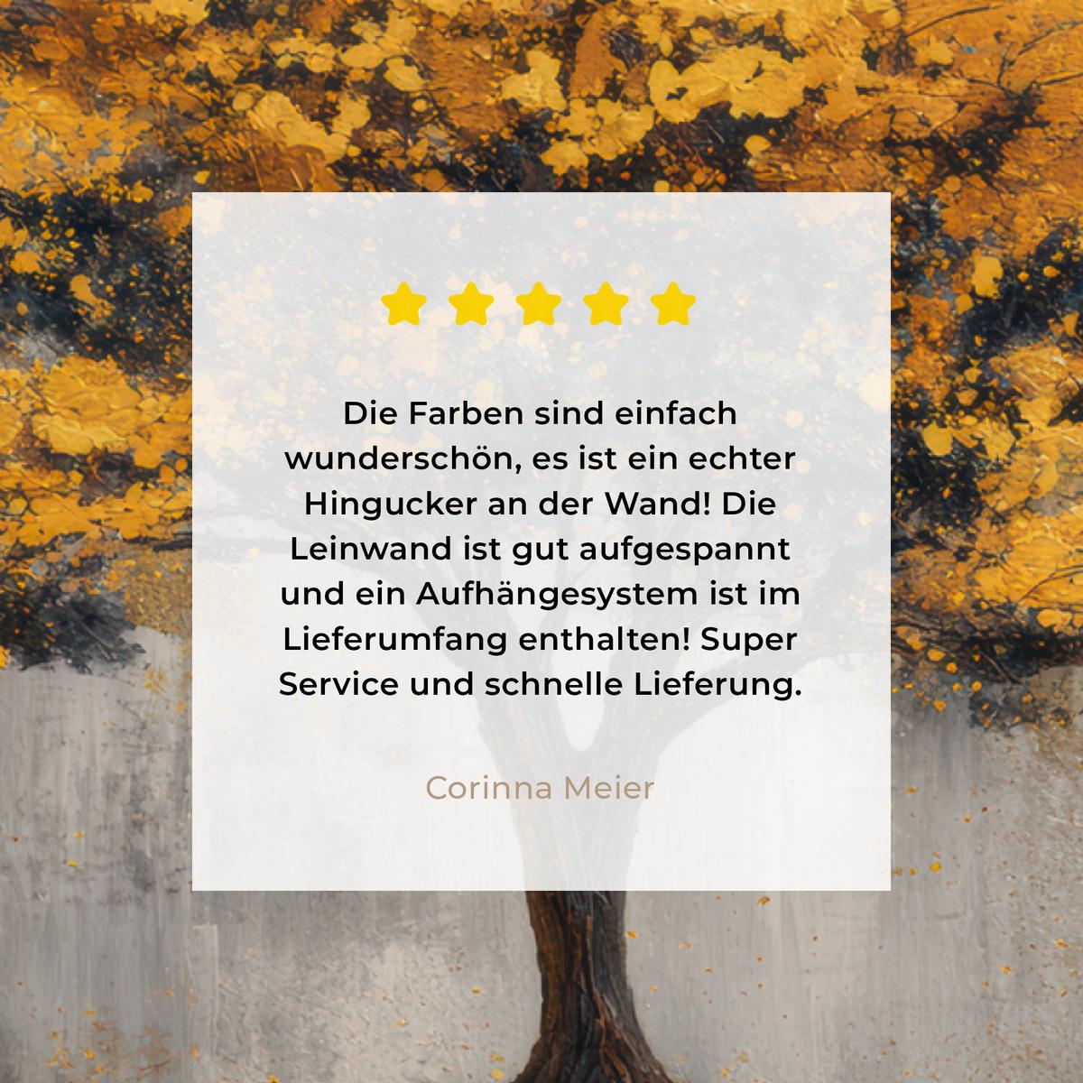 LEINWANDBILD Baum - Blätter - Gold - Abstrakt Wandbild 40x30 cm - Grau, Textil (40/30cm) - MuchoWow