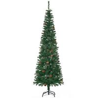 KÜNSTLICHER-WEIHNACHTSBAUM, 195 cm Christbaum mit 556 Spitzen für Weihnachten - Grün, Kunststoff/Metall (195cm) - HOMCOM